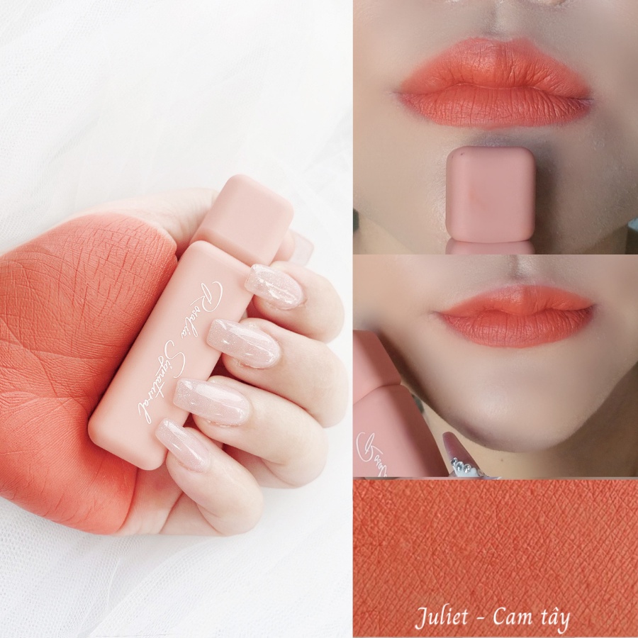 "Màu Mới" Son Lì Cam Tây Không Chì Chất Son Siêu Mềm Mịn Ăn Uống Không Trôi Từ Hoa Hồng Sạch Juliet Rosalia