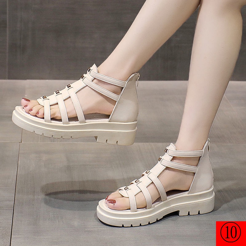 Giày Sandal Đế Dày Phẳng Hở Ngón Mùa Hè 2022 Phong Cách Mới Cho Nữ