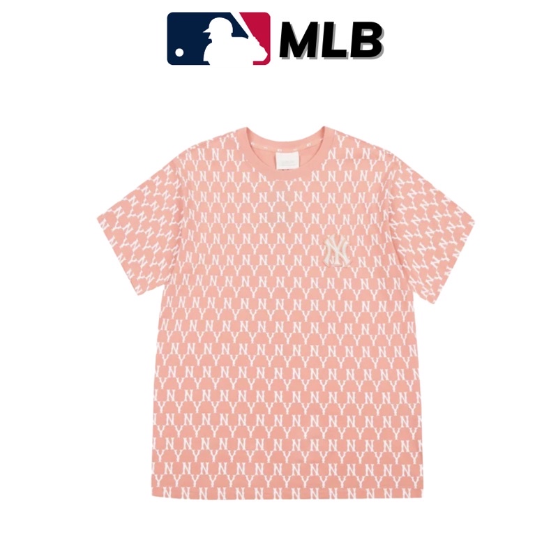 Áo thun MLB nam nữ  chuẩn 1:1 Áo thun NY họa tiết Monogram cao cấp