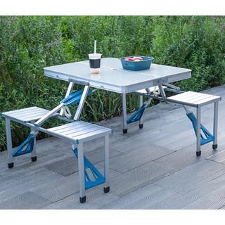 Bộ bàn ăn xếp gọn du lịch 4 người nhôm cao cấp siêu nhẹ RE0413
