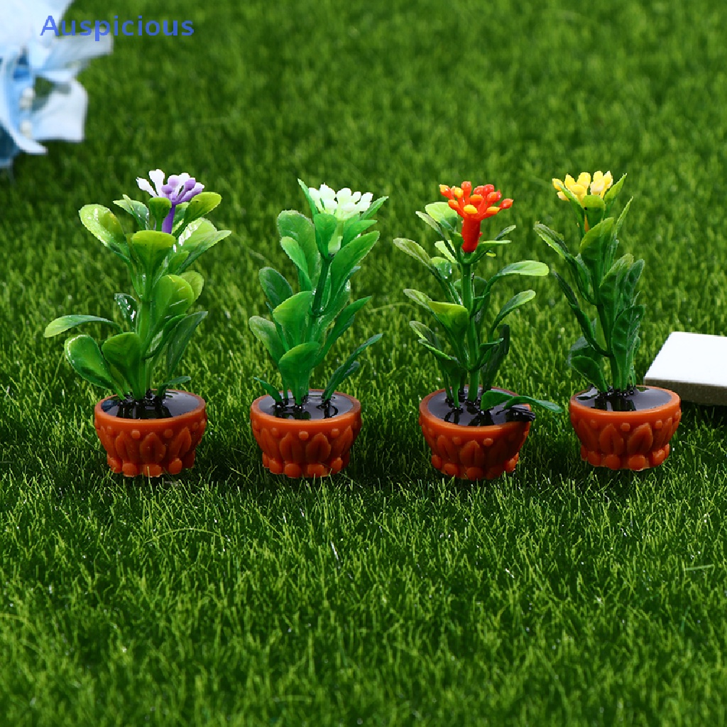 Chậu Cây Xanh Giả Tỉ Lệ 1: 12 Dùng Trang Trí Nhà Búp Bê