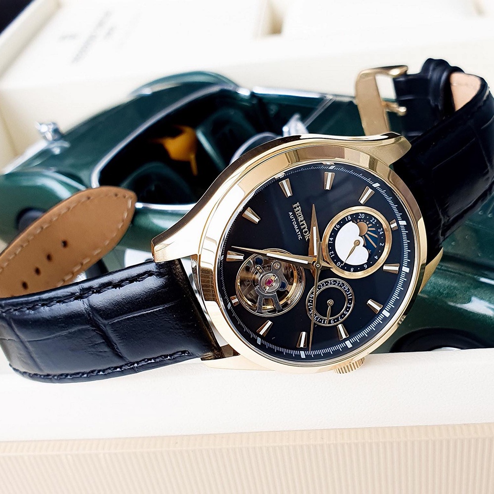 ĐỒNG HỒ NAM HERITOR AUTOMATIC SEBASTIAN SEMI-SKELETON FOR MEN