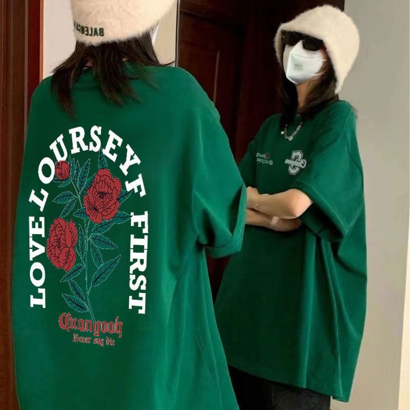 NRVP Áo Thun Unisex Mùa Hè Dáng Suông Tay Cộc Phong Cách Hàn Quốc Cho Nam Nữ