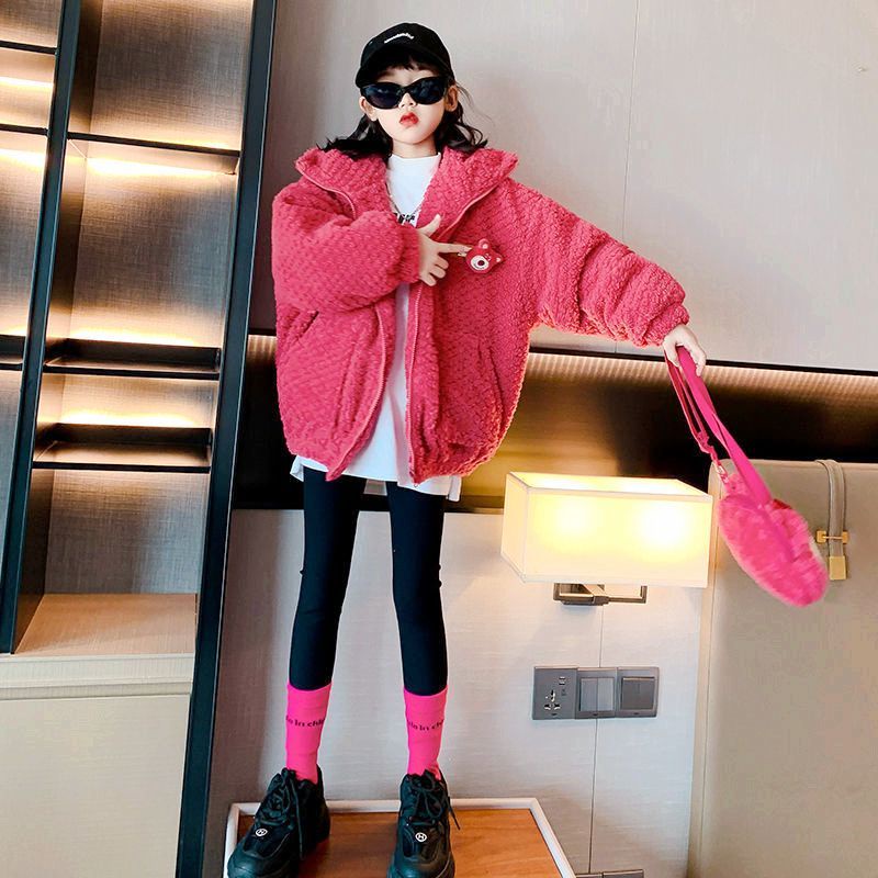 Áo Khoác Lông Cừu Dày Phong Cách Mới Cho Bé Gái