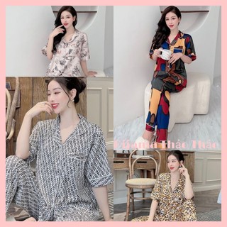 Đồ Bộ Pijama Lụa Latin Cao Cấp Bigsize 3xl Quần Dài Tay Ngắn🌸Giảm 10K Đơn 200K