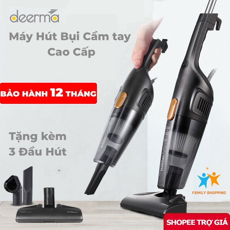 Máy hút bụi cầm tay Deerma DX115C máy hút bụi gia dụng gia đình 3in1 đa năng tiện dụng hút nệm, đệm, sàn tốt