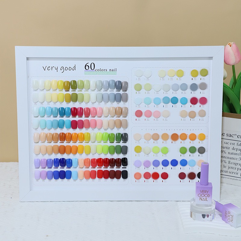 Set sơn gel Very Good 60 màu chai tím kèm bảng màu , base , top  - Sushi nail mi