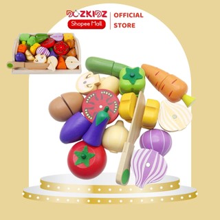 Đồ chơi nấu ăn, bộ làm bếp cắt gọt rau củ quả gắn nam châm cho bé gái - DOZKIDZ