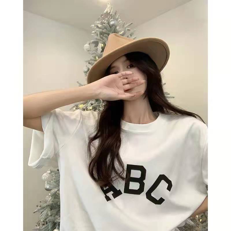 NRVP Áo Thun Unisex Mùa Hè Dáng Suông Tay Cộc Phong Cách Hàn Quốc Cho Nam Nữ