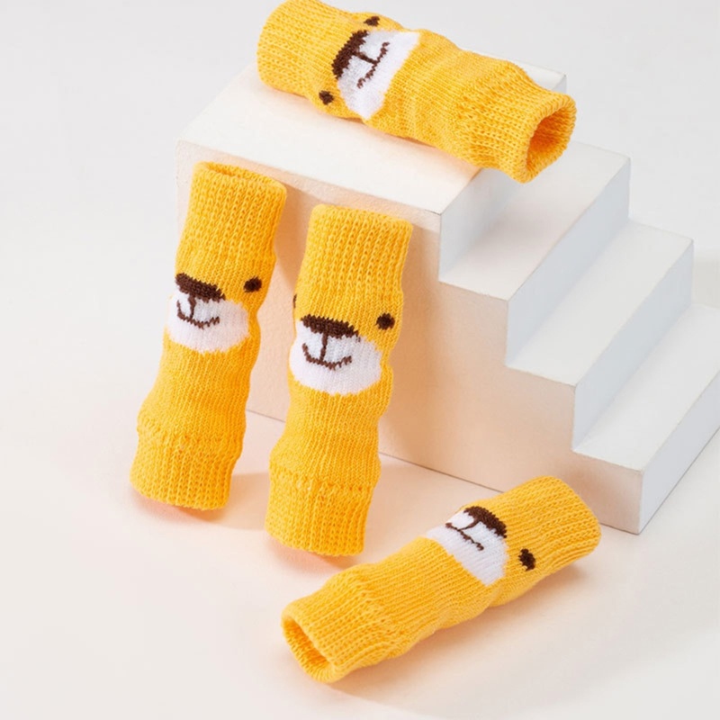 Set 4 Đôi Tất Dệt Kim Giữ Ấm Bảo Vệ Đầu Gối Cho Thú Cưng Cỡ Nhỏ / Trung Bình / Nhỏ