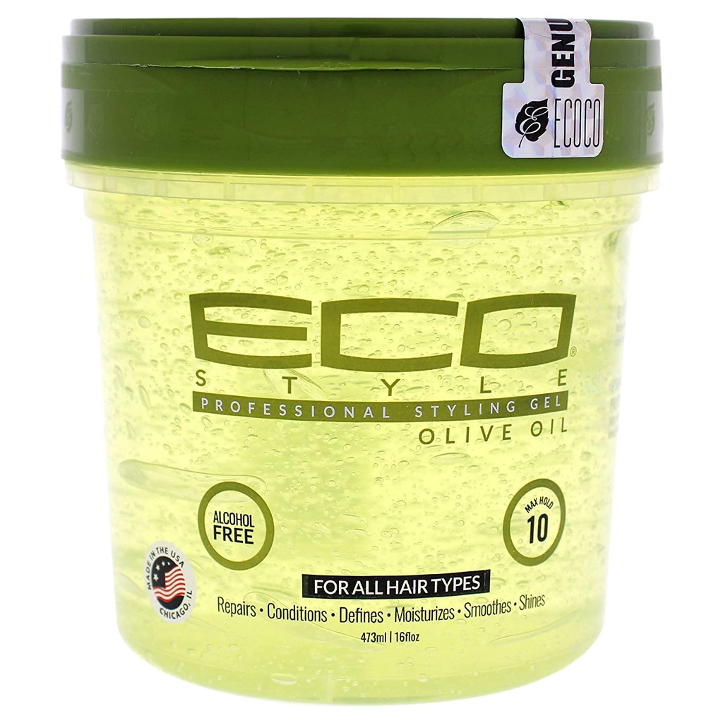 Gel tạo kiểu tóc Eco Style Olive Oil Nourishing Jar Hair Styling Gel 473ml của Mỹ