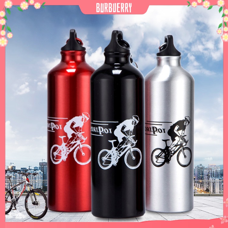 Bình Nước Kim Loại Cách Nhiệt Chống Rò Rỉ 750ml Có Móc Khóa Tiện Lợi Dành Cho Người Chạy Xe Đạp