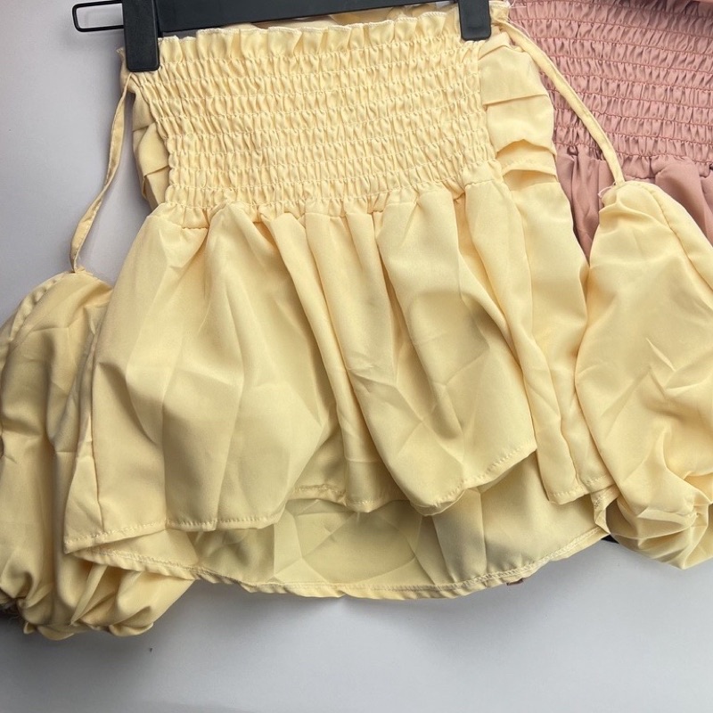 [ẢNH THẬT TRẢI SÀN]Áo trễ vai tay phồng rời màu trơn basic xếp ly không mút tiểu thư dễ thương - Mã: 777 TV-FASHION | BigBuy360 - bigbuy360.vn