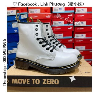 [Ảnh thật + Hỏa tốc] Boot trắng Dr.Martens cao cổ siêu đẹp | Bản cao cấp