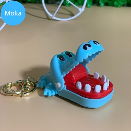 Móc khóa đồ chơi cá sấu căn ngón tay sáng tạo,vui nhộn