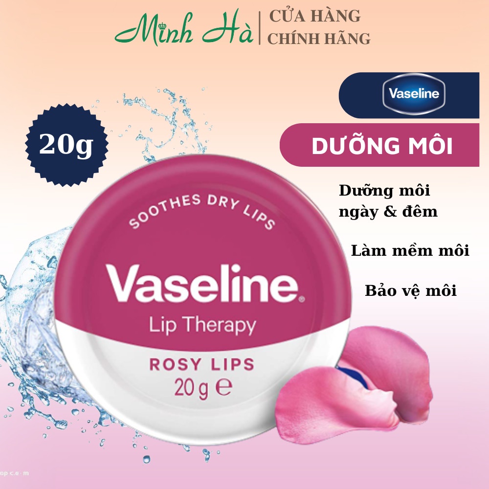 Dưỡng môi Vaseline lip therapy rosy lips 20g cho môi mềm mịn