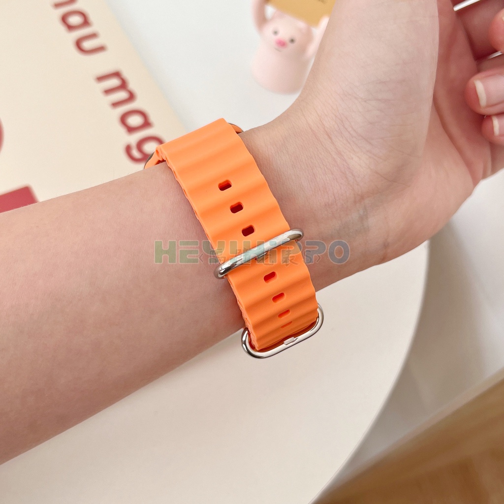 Dây Đeo Đồng Hồ Bằng Silicone 2022 Cho iwatch ultra 8 7 41MM 45MM 49MM 6 / 5 / 4 / 3 40mm 44mm 38mm 42mm