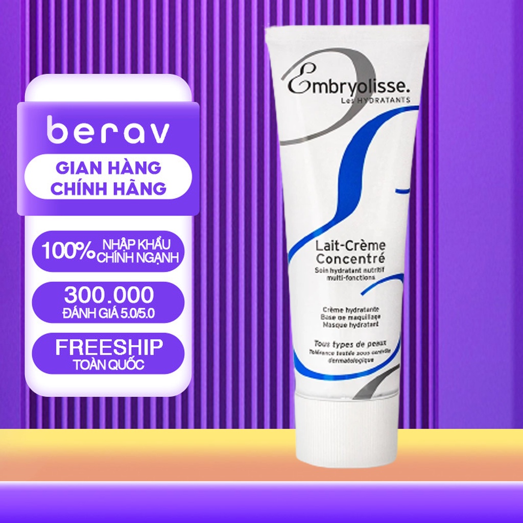 Kem Dưỡng Ẩm, Sáng Bóng, Siêu Phục Hồi Da Embryolisse Lait Creme Concentre 30ML