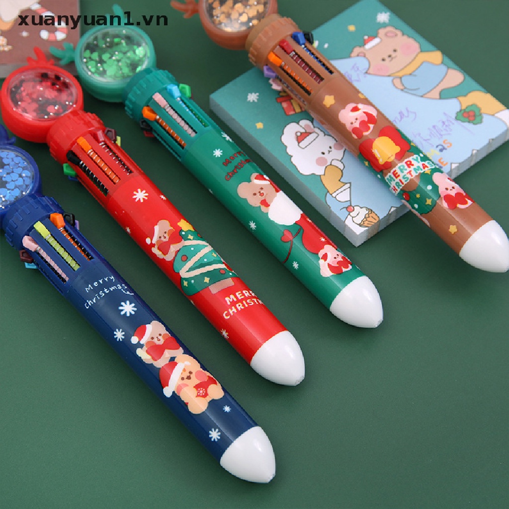 Bút Bi Nhiều Màu Họa Tiết Giáng Sinh Đáng Yêu