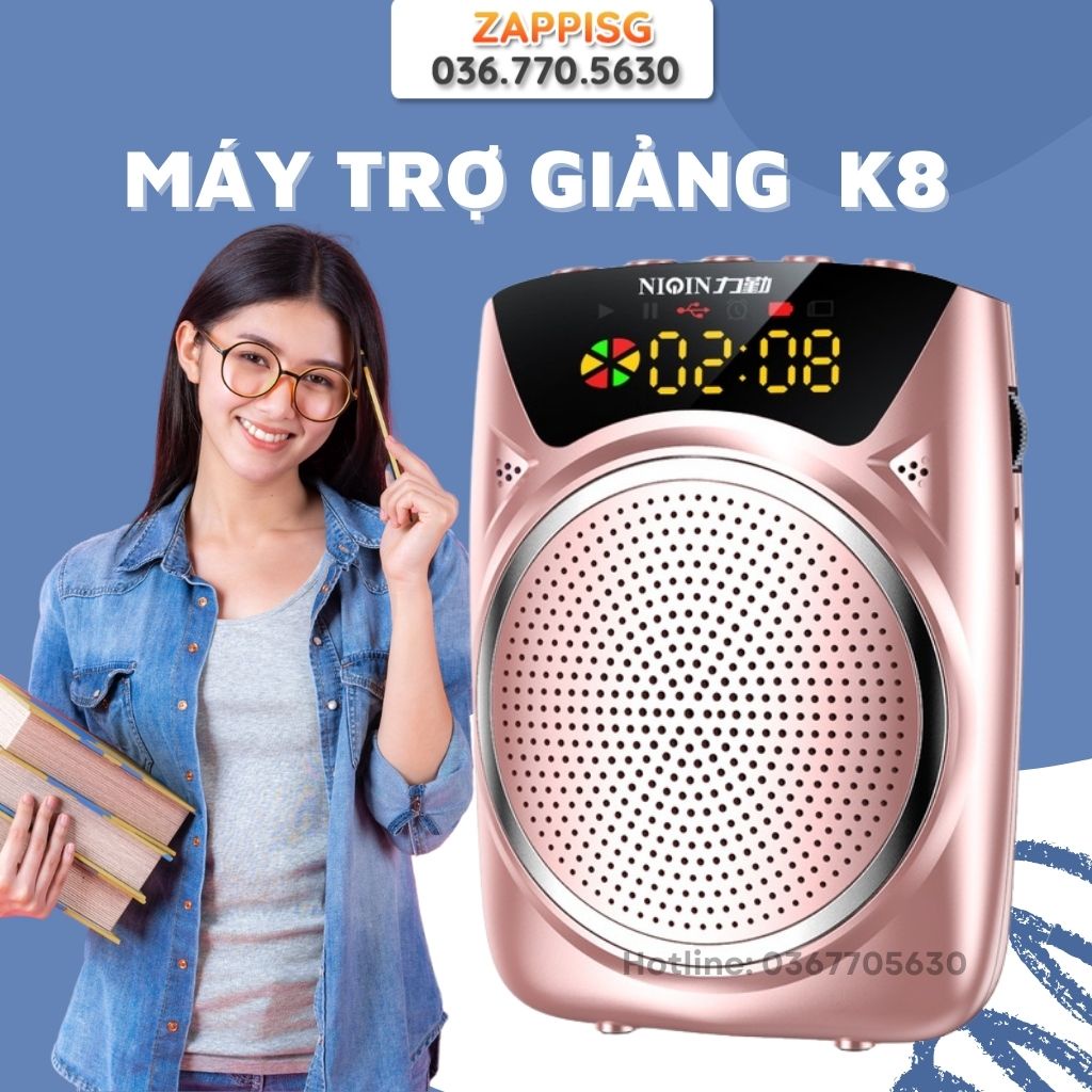 Mic Công Suất Lớn Hỗ Trợ Giảng, Máy Trợ Giảng KELING K8, Loa Trợ Giảng Không Dây KELING K8