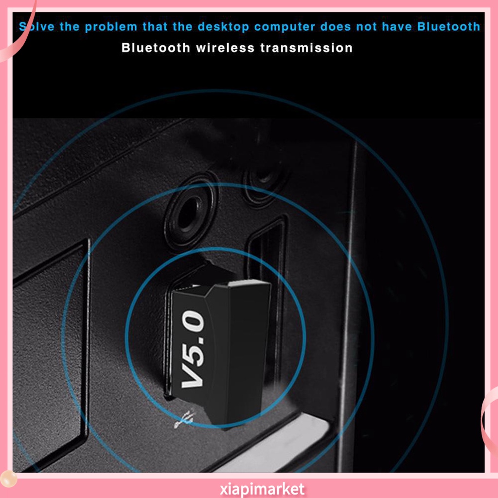 Usb Thu Phát Âm Thanh Bluetooth 5.0 Mini Không Dây Cho Pc Laptop Tai Nghe