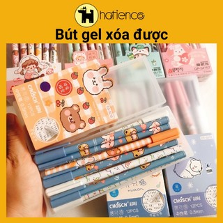 Hộp 12 bút mực tím xóa được, bút mực xanh xóa được dễ thương - có nắp