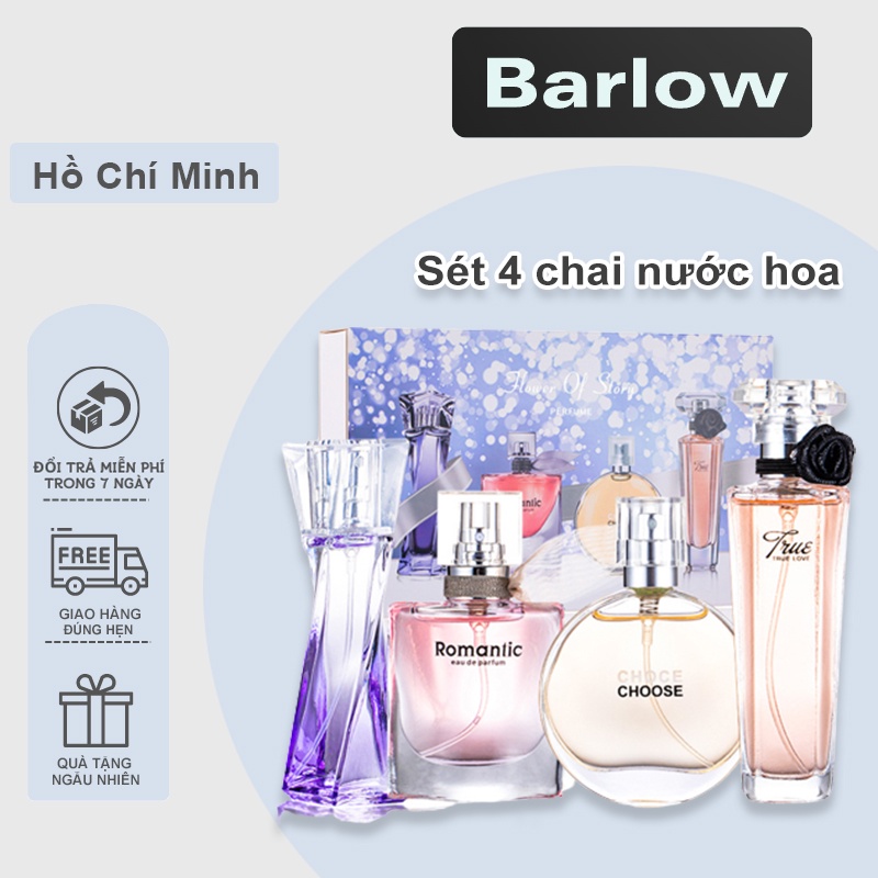 Sét 4 chai nước hoa nữ thơm lâu Kafina MelyStore hương thơm ngọt ngào quyến rũ, lưu hương lâu, dạng xịt body sang trọng