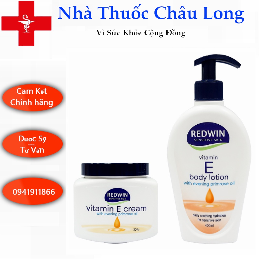 Kem dưỡng nẻ Vitamin E REDWIN Úc - Chiết xuất từ vitamin E và tinh dầu hoa anh thảo