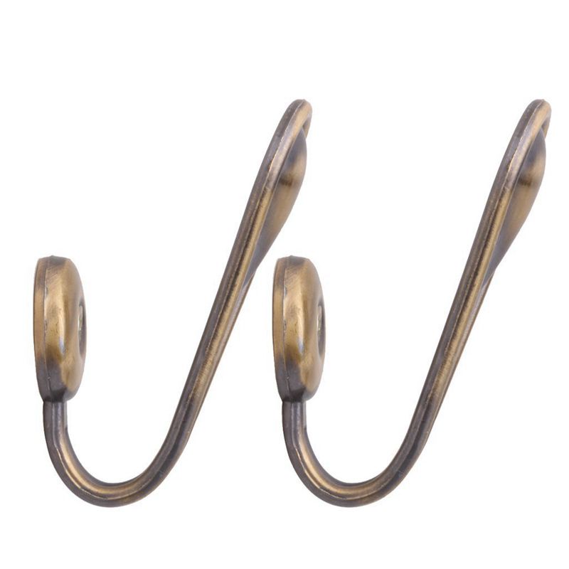 1 Cặp Móc Buộc Rèm Cửa Bằng Hợp Kim Hình Giọt Nước Vintage (Màu Đồng)