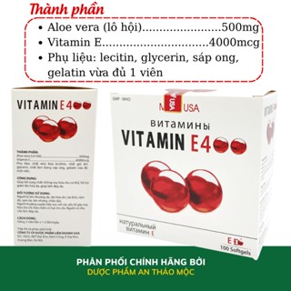 Vitamin E đỏ 400 Mediusa giúp giảm oxy hóa mờ thâm sạm nám tàn nhang ngăn