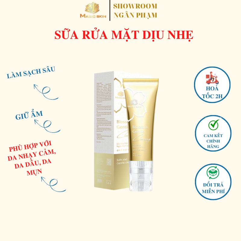 Sữa rửa mặt dịu nhẹ cho da nhạy cảm, da hỗn hợp Magic Skin (Blossom Gentle Cleansing)