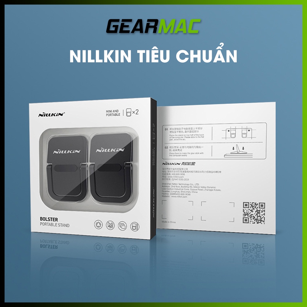 Giá đỡ Laptop di động Nillkin & Nillkin Plus chính hãng - Đế tản nhiệt Laptop, kê laptop Macbook siêu mỏng dạng kickflt