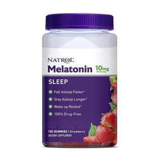 Kẹo dẻo giúp ngủ ngon Natrol Gummies Melatonin 10mg 180 viên vị dâu của Mỹ