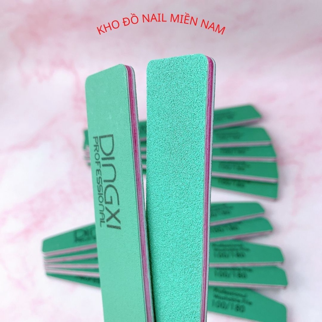 Dũa Dingxi Da Bò Xanh Dũa Móng Gel Móng Thật Siêu Bền Độ Nhám 100/180