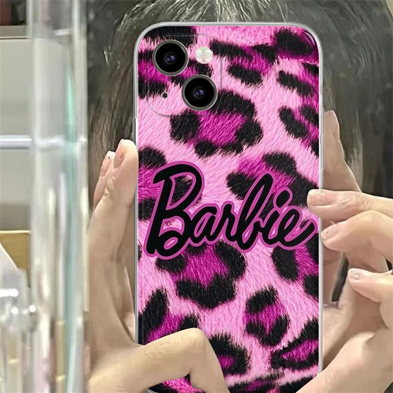 Ốp Điện Thoại TPU Dẻo In Hình Công Chúa Barbie Da Báo Cho IPhone 14 12 PRO 12 mini 11 PRO Max 13 PRO 13PROMAX Xs Max XR 6 7 8 Plus