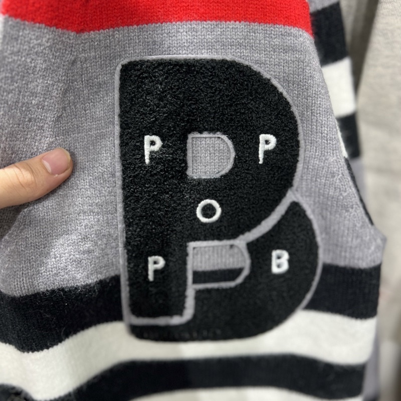 Áo Khoác Cardigan BBR Bur*berry Striple SS22 cao cấp, Áo len dệt kim BBR kẻ sọc màu xám cho các cặp đôi