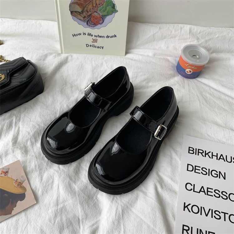 Giày Búp Bê Da Mũi Tròn Phong Cách Nhật Bản Thời Trang Mùa Hè Dành Cho Nữ Size 35-43 / 41 / 42