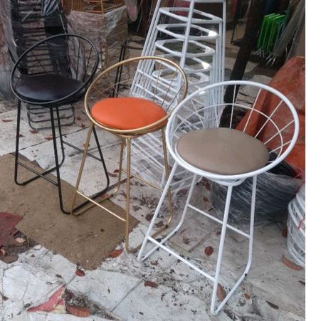 Ghế quầy bar hình nón, Ghế quầy bar chân sắt, ghế trang điểm cao 70cm. Đủ màu