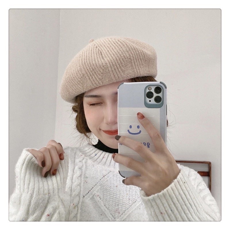 Mũ Nồi Beret Len Thời Trang Hàn Quốc