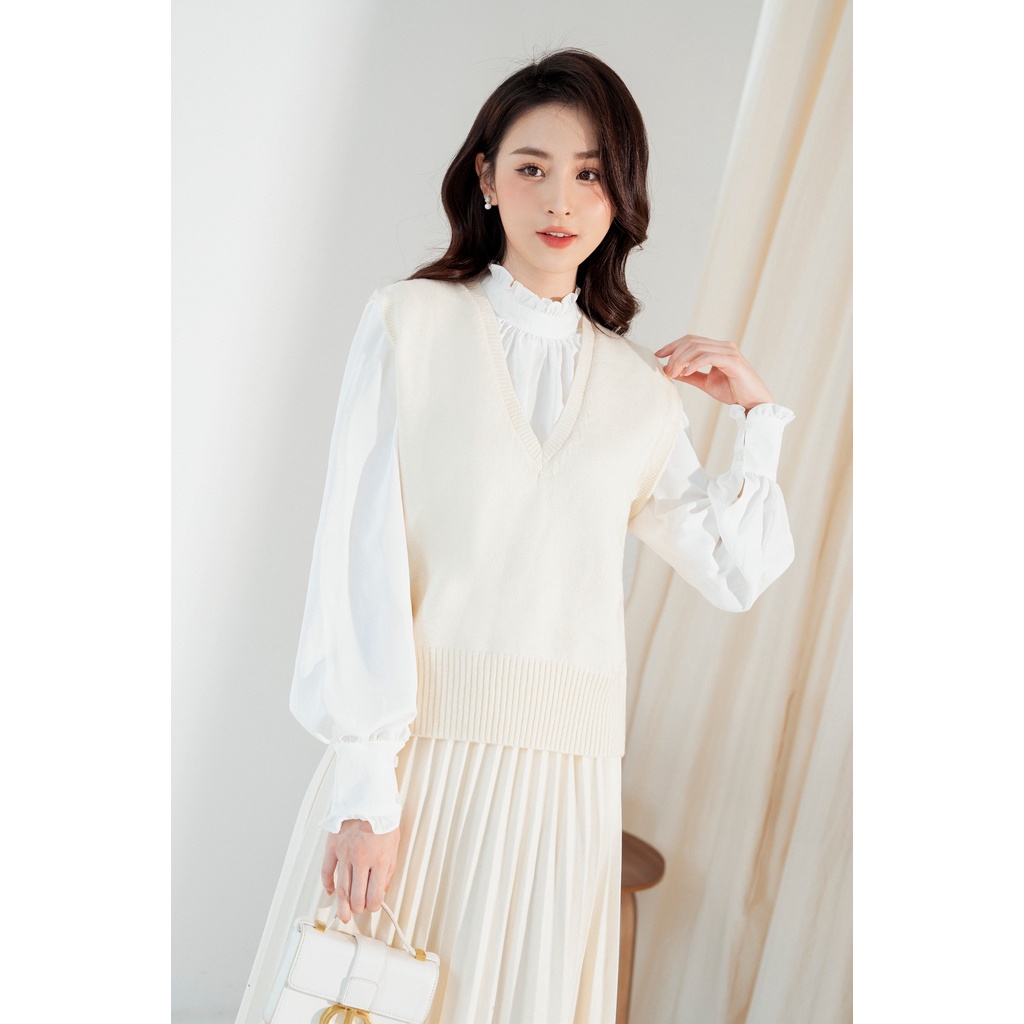 Gile trơn cổ tim gân gấu gân TIINSTORE GA22049