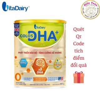 VITADAIRY [Quét mã tích điểm] Sữa Bột Colos DHA 0+, 1+ 800g [Date mới nhất]
