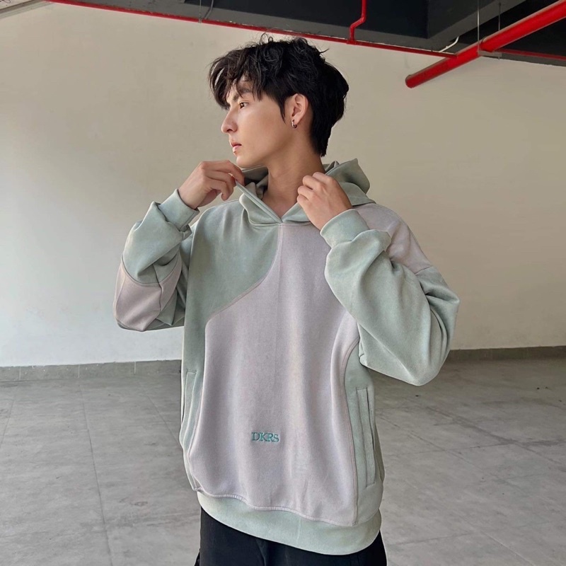 Áo Hoodie Da Lộn Phối Màu “DKRS” DENIS HOODIE SHIRT