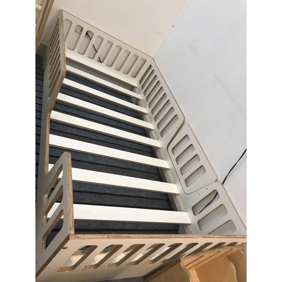 Giường cũi trẻ em chất liệu plywood phủ melamin an toàn với trẻ em