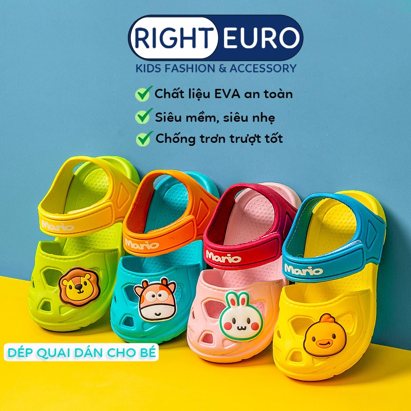 Dép Sandal Bé Trai Bé Gái Cheerful Mario QL19001-2 Dép Quai Hậu Cho Bé Chống Trơn Trượt Thoáng Khí Chính Hãng.