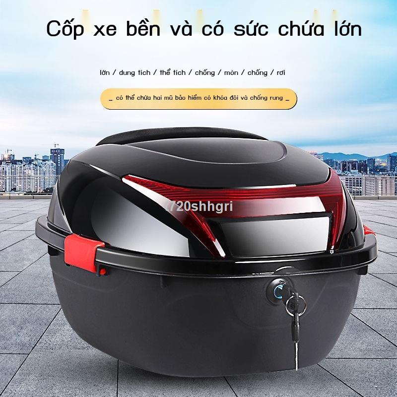 Xe điện cốp sau xe máy hộp pin tay ga công cụ đựng đồ lớn dày nói chung TD03-MTCWX18