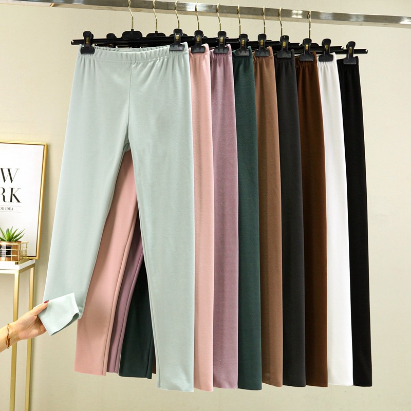 Quần legging Vải Nhung Co Giãn Thời Trang Thu Đông Hàn Quốc 2022 Cho Nữ