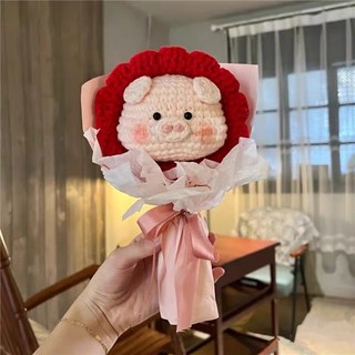 Bó hoa len heo to handmade