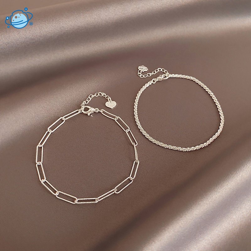 Vòng Tay Bạc Trơn Thiết Kế Đơn Giản Thời Trang Cho Nữ RYT