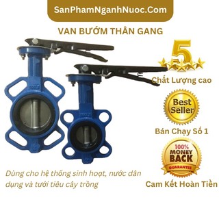 Van nước, van khóa dạng bướm, kẹp DN100