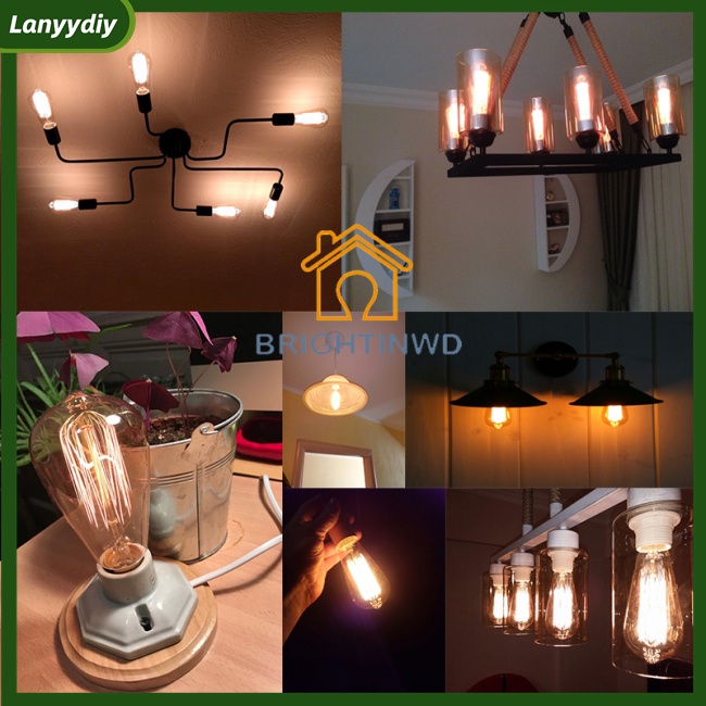 Bóng Đèn Dây Tóc Edison 40w 60w E27 220-240v Ánh Sáng Vàng Cổ Điển Trang Trí Quán Cà Phê / Nhà Cửa